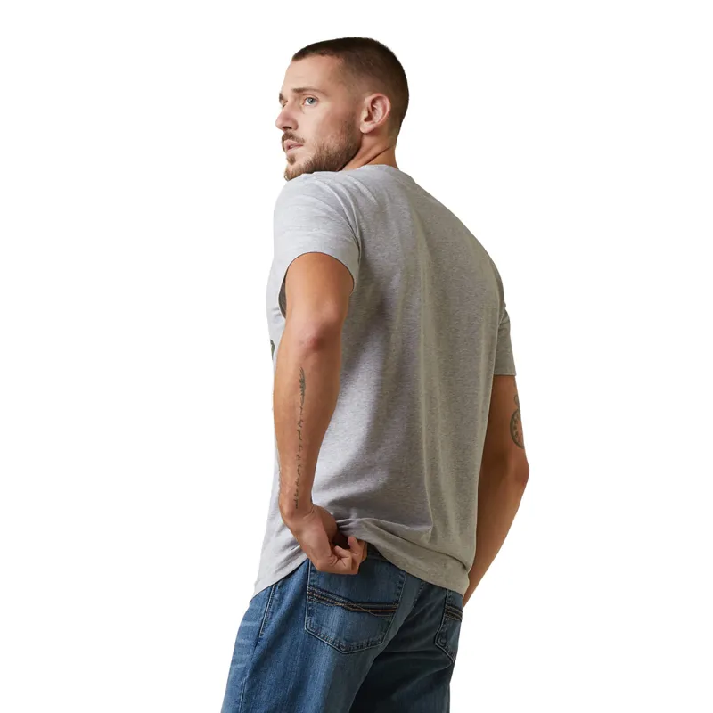 Ariat Men's Vertical Logo T-Shirt - Heather Grey-1